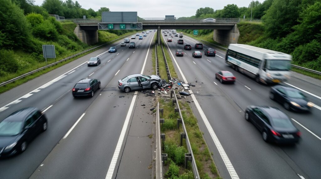 Ситуация на дорогах: пробки, аварии, ремонт, перекрытия и объездные маршруты - иллюстрация